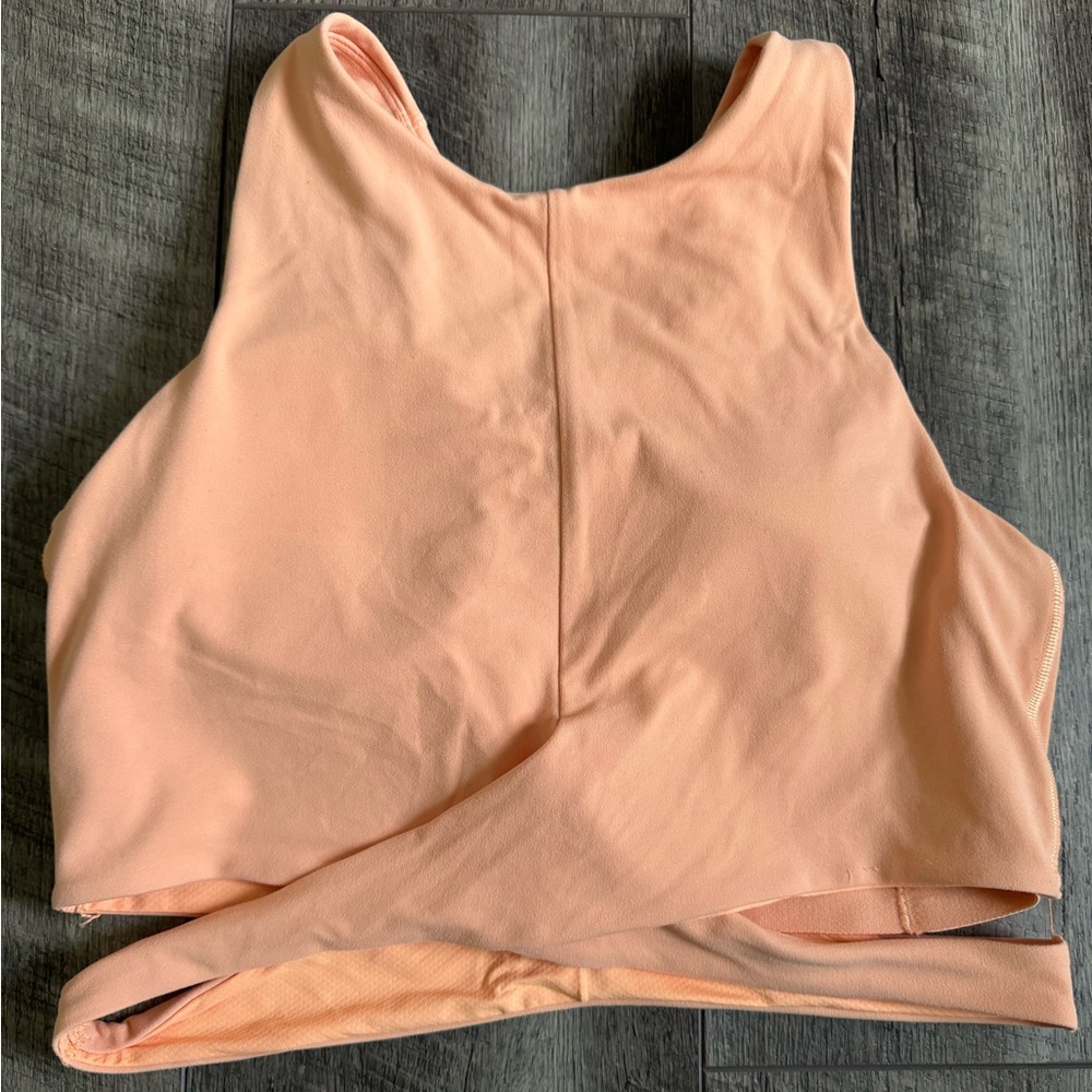 Peach Athleta Conscious Crop top